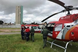 Acidente entre moto e caminhão deixa adolescente ferido em Novo Lino