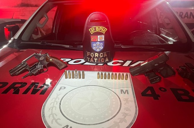 Força Tática do 4° BPM prende homem com armas de fogo em Maceió