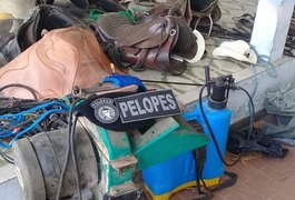 Pelopes recupera objetos agrícolas furtados no bairro Canafístula, em Arapiraca