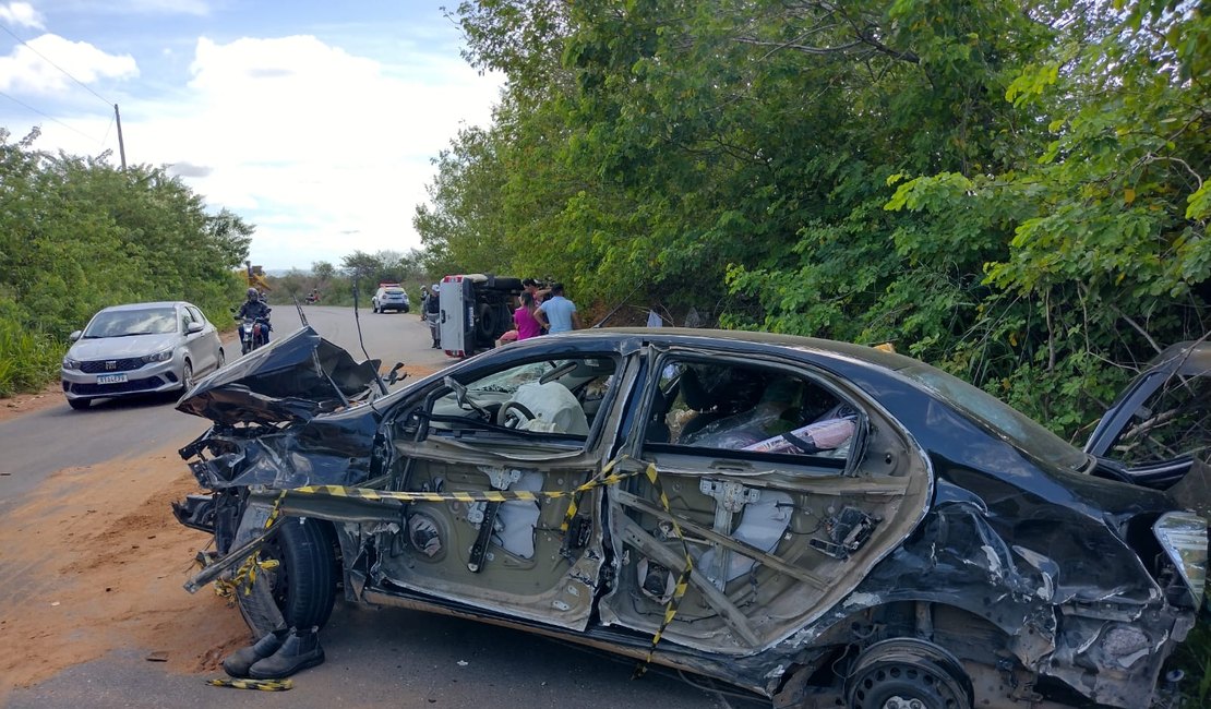 Motorista ferido em acidente na AL 115, em Arapiraca, está com traumatismo cranioencefálico