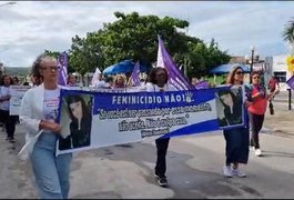 VÍDEO: Protesto refaz trajeto de Mônica Cavalcante antes de ser morta pelo marido em São José da Tapera