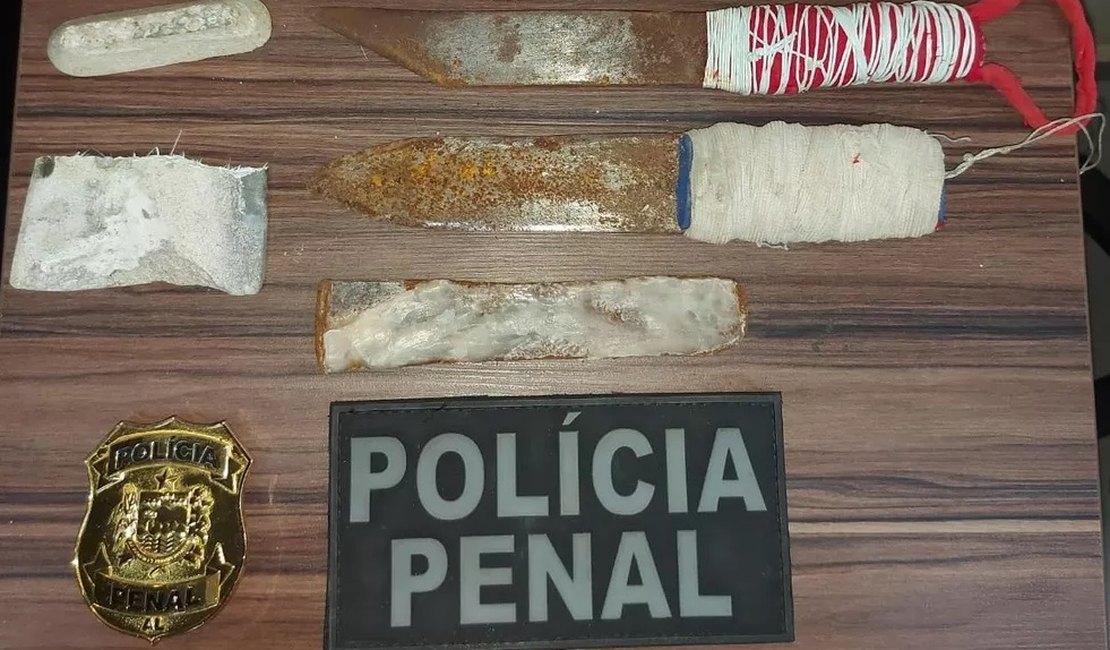 Armas artesanais são encontradas durante revista na Penitenciária de Segurança Máxima de Alagoas