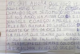 Menina de 9 anos escreve carta denunciando assédios do padrasto e coloca na bolsa da mãe