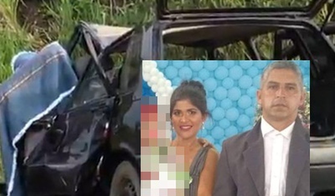 Casal arapiraquense morre em grave colisão entre carros na AL 101, em Coruripe