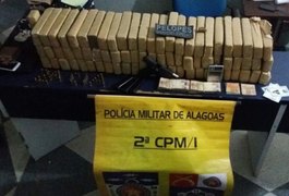 PM de Alagoas prende dupla que guardava 50 quilos de maconha