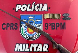 Policiais militares prendem marido que ameaçou esposa e realizam apreensão de espingarda, em Água Branca