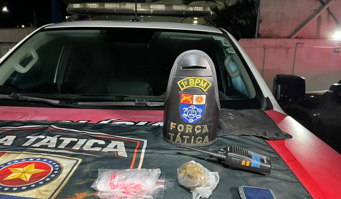 Força Tática do 1º Batalhão apreende menor por tráfico de drogas na Brejal