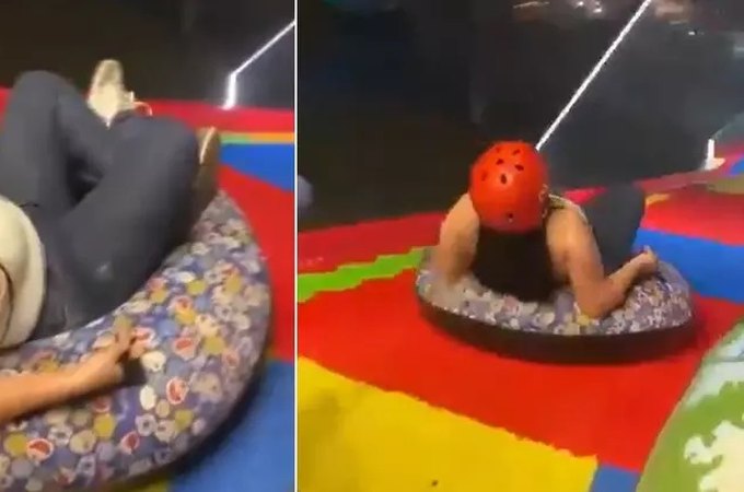 Vídeo mostra momento em que mulher cai de escorregador e morre em parque na Colômbia