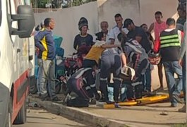 Vendedor de picolé que estava encerrando dia de trabalho fica gravemente ferido após colisão em Arapiraca