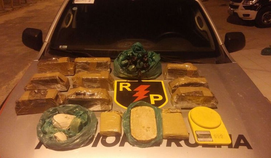 Polícia encontra mais de 13,5 quilos de drogas escondidas em grota de Maceió