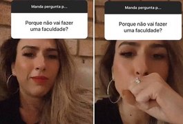 Tatá Werneck rebate internauta que ‘mandou’ ela fazer faculdade: ‘Fiz três, e você?’