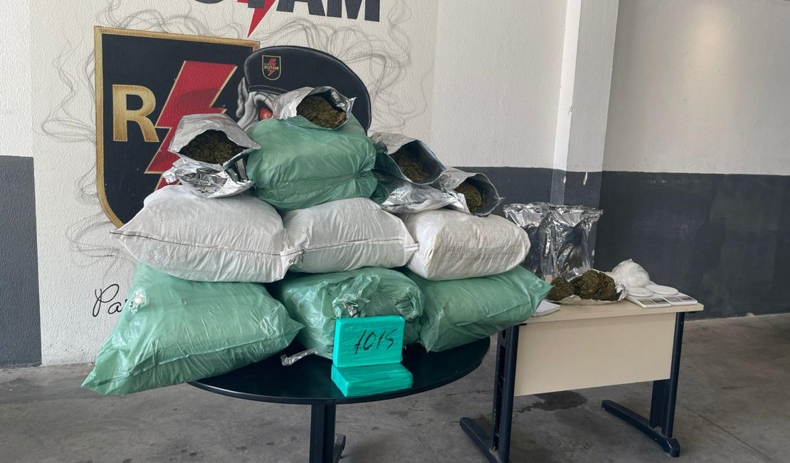PM retira mais de 615 kg de drogas de circulação em apenas uma semana