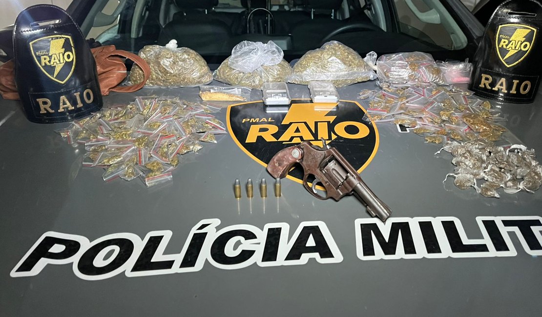 Companhia de Raio Prende Indivíduo por Tráfico de Drogas e Porte de Arma no Jacintinho