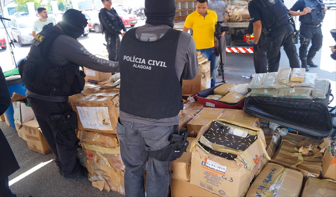 Drogas apreendidas em Alagoas têm custo estimado em mais de R$ 10 milhões