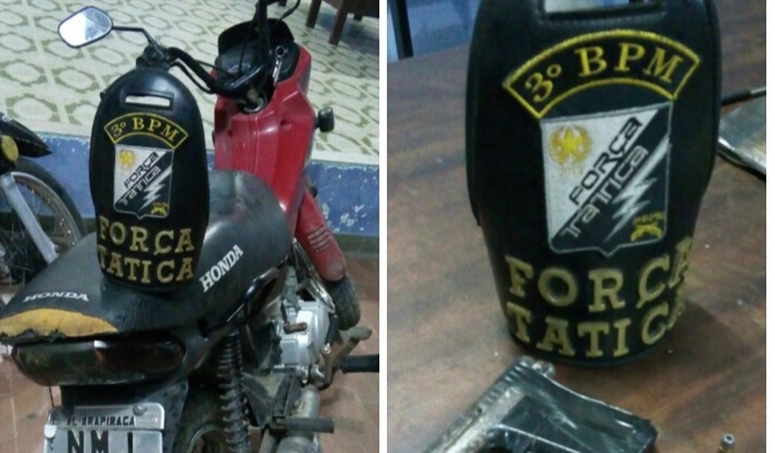 Jovens são detidos com arma de fogo e moto roubada, em Arapiraca