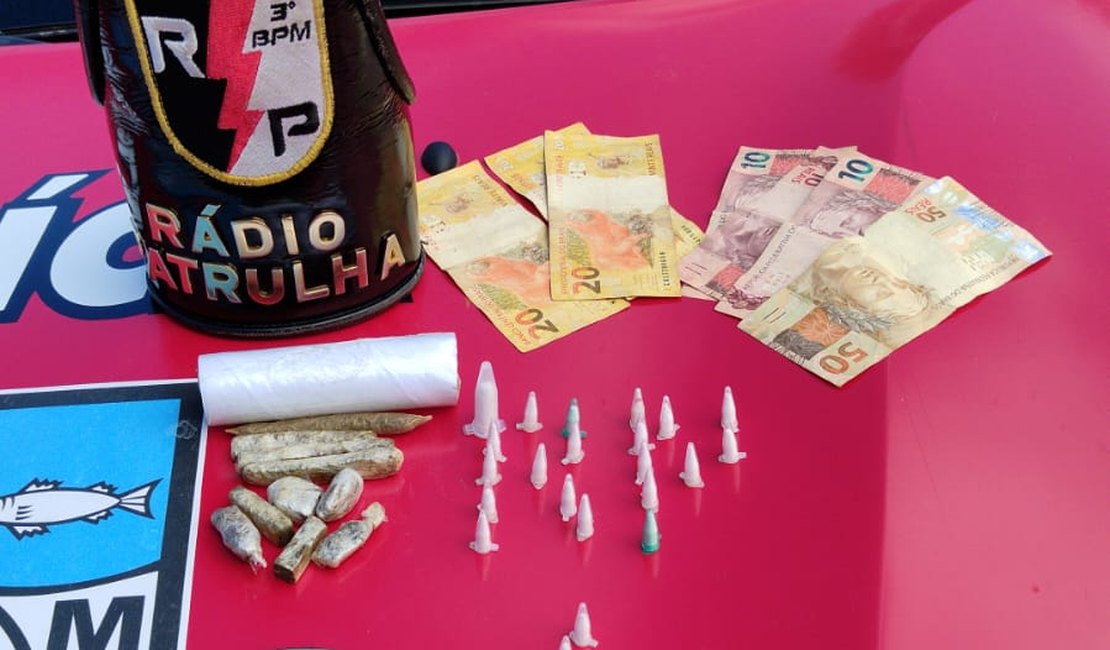 Jovem de 21 anos é preso por tráfico de drogas em Arapiraca