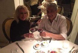 Ana Maria Braga é vista em restaurante com ex de Luiza Brunet