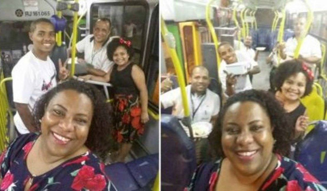 Família passa Ano Novo em ônibus para acompanhar pai cobrador