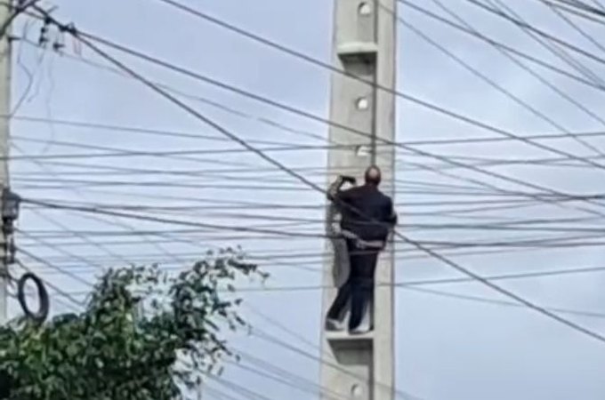 Homem fica gravemente ferido após cair de poste de energia na zona rural de Arapiraca