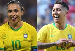 Marta e Firmino receberão comenda de mérito esportivo da Assembleia Legislativa de Alagoas