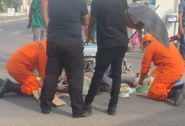 Idoso que estava em cinquentinha avança sinal vermelho e é atingido por carro em Palmeira dos Índios