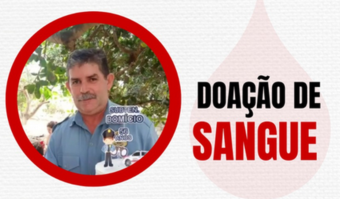 Campanha busca doações de sangue para cirurgia cardíaca de homem internado no Hospital do Coração Alagoano