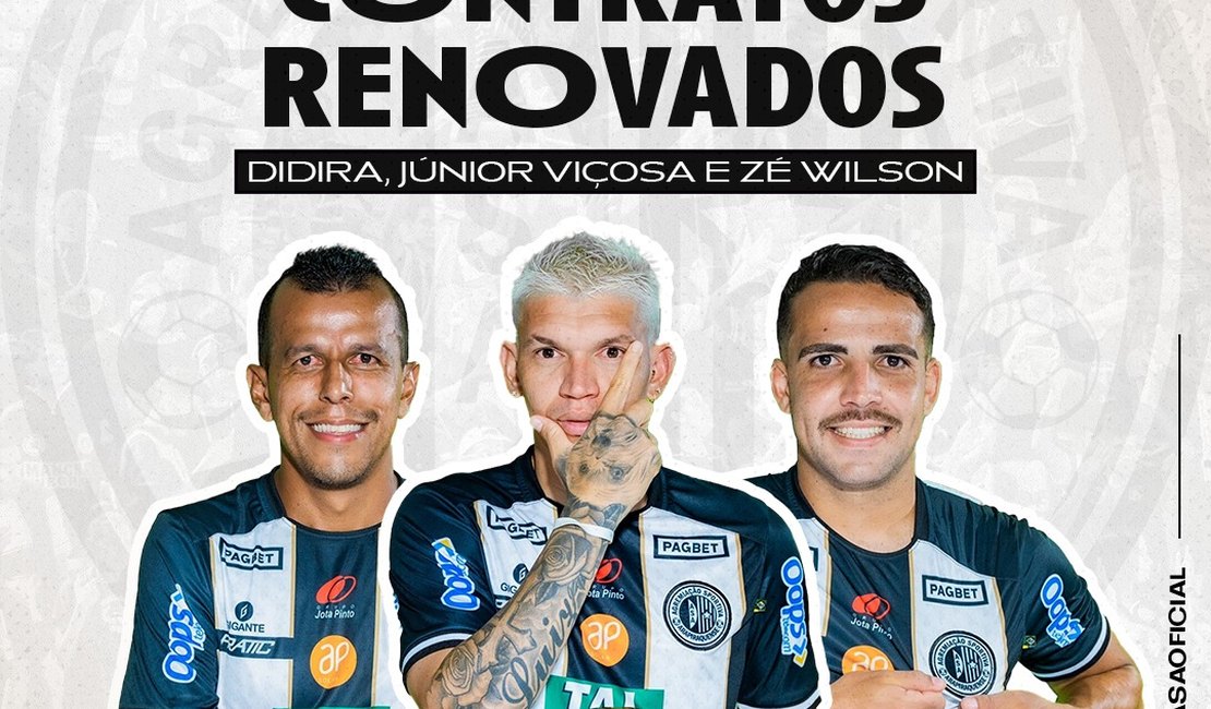 ASA renova com Zé Wilson, Didira e Júnior Viçosa para a próxima temporada