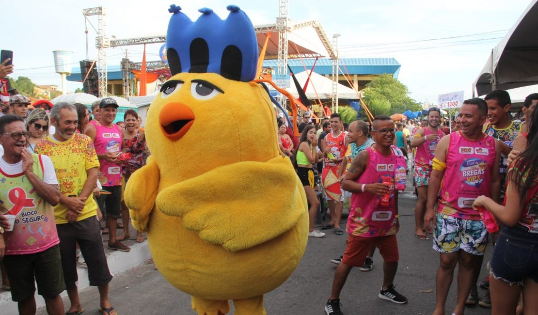 Pinto da madrugada abre-alas no Folia de Rua de Arapiraca
