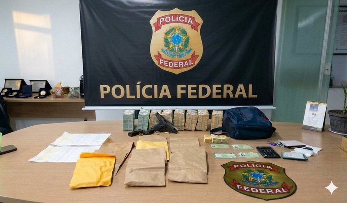 PF apreende mais de R$ 500 mil e prende dois suspeitos por crimes eleitorais em Alagoas