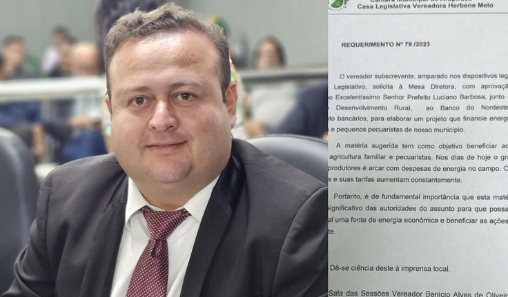 Vereador Leo Saturnino solicita projeto de incentivo ao uso de energia solar para pequenos agricultores