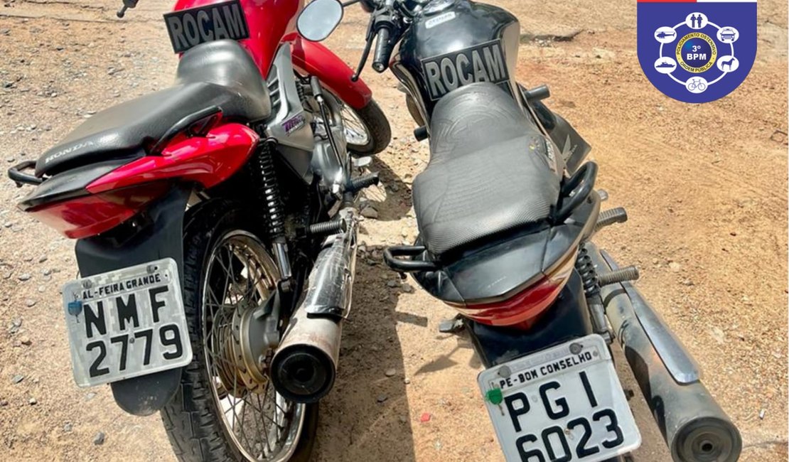 Motocicletas roubadas são recuperadas pela polícia em Arapiraca