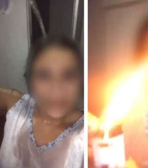 Mulher coloca fogo no próprio corpo após companheiro descobrir traição