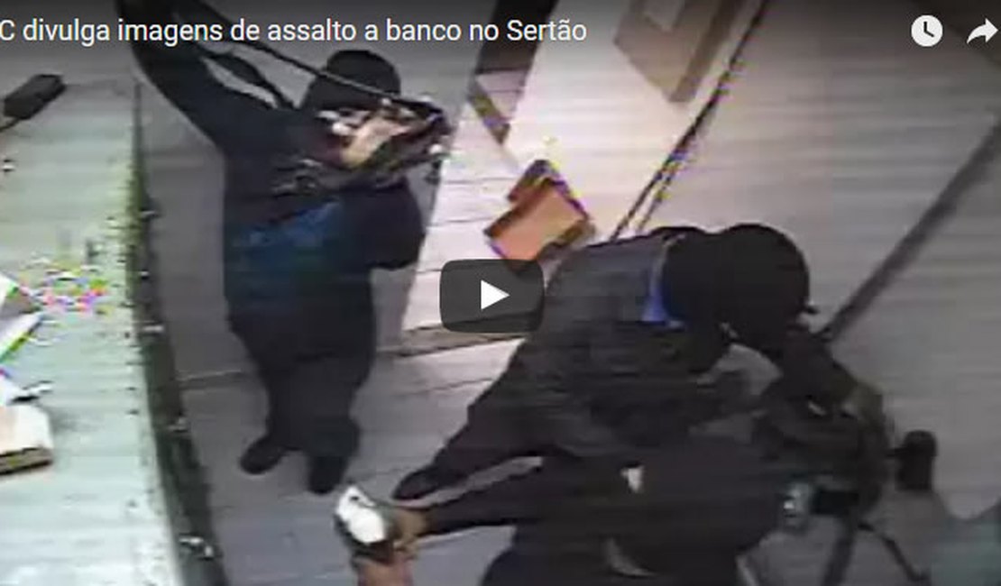 Polícia divulga imagens de assalto a banco em Água Branca, Sertão de AL