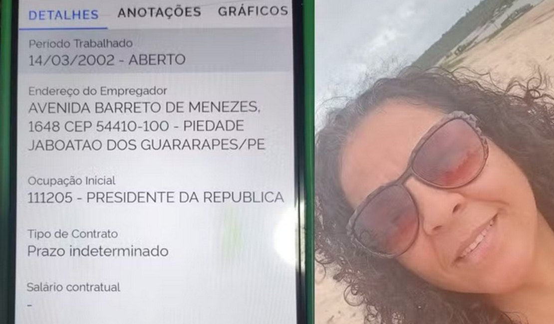 Técnica de enfermagem é registrada como presidente da República há 24 anos e descobre erro ao procurar emprego