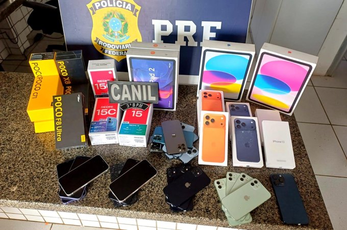 Operação na BR-101 apreende carga de eletrônicos sem nota fiscal em São Sebastião