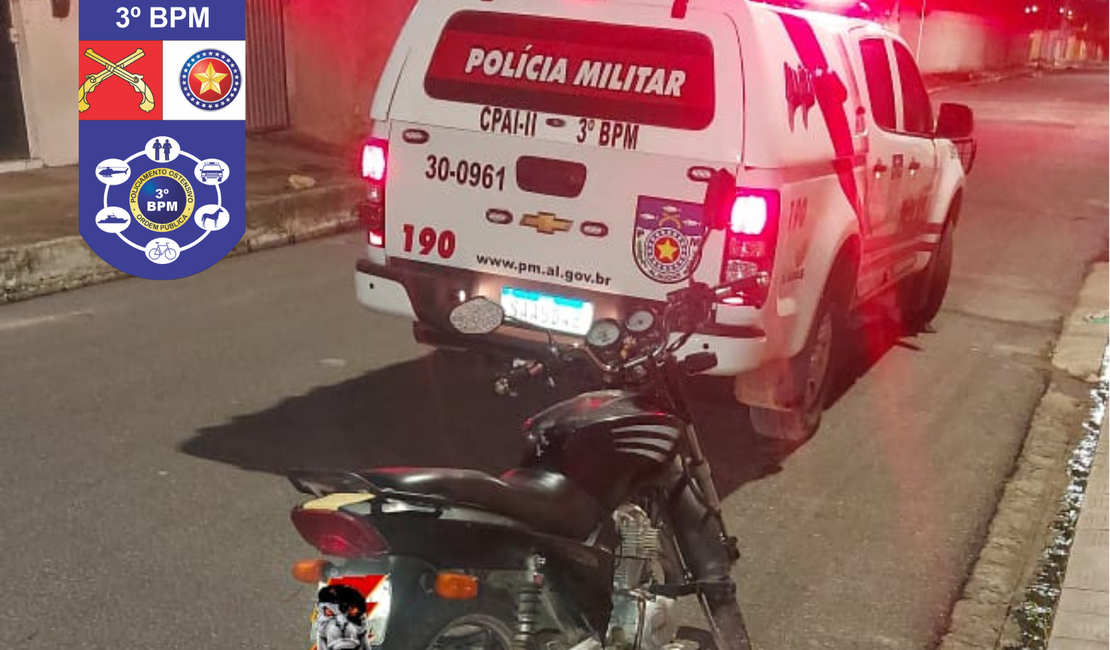 Homem é preso com moto roubada enquanto tentava fugir, em Arapiraca