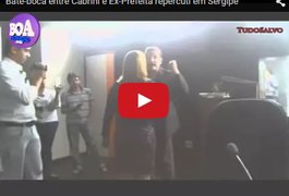 Roberto Cabrini bate-boca com ex-prefeita de São Cristóvão em Sergipe