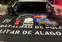 Força Tática do 8° Batalhão da PM prende homem por tráfico de drogas em Rio Largo