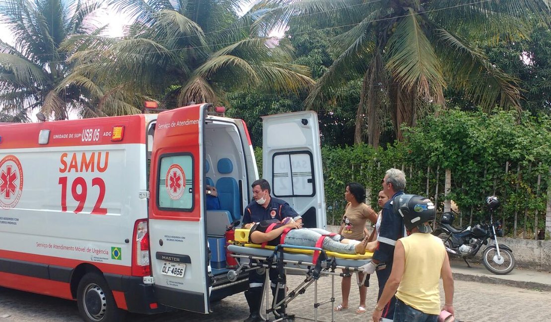 Mulher abre pontos cirúrgicos na cabeça após colisão entre motos Arapiraca