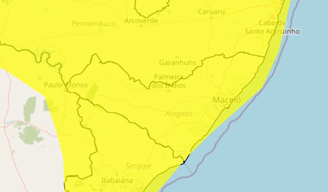 Deve chover em todas as cidades de Alagoas nesta terça-feira (5), segundo Inmet