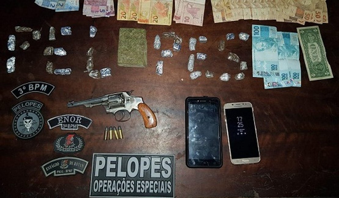 Pelopes prende dupla suspeita de roubos e tráfico em Arapiraca