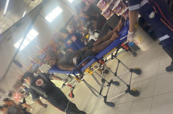 Homem é esfaqueado nas imediações de supermercado na Avenida Rio Branco