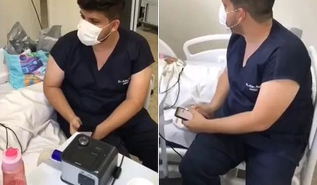 Vídeo. Médico canta para paciente  terminal com covid-19, no Piauí