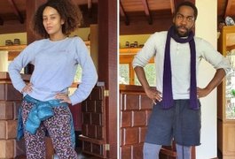 Taís Araujo e Lázaro Ramos combinam 'look do dia'