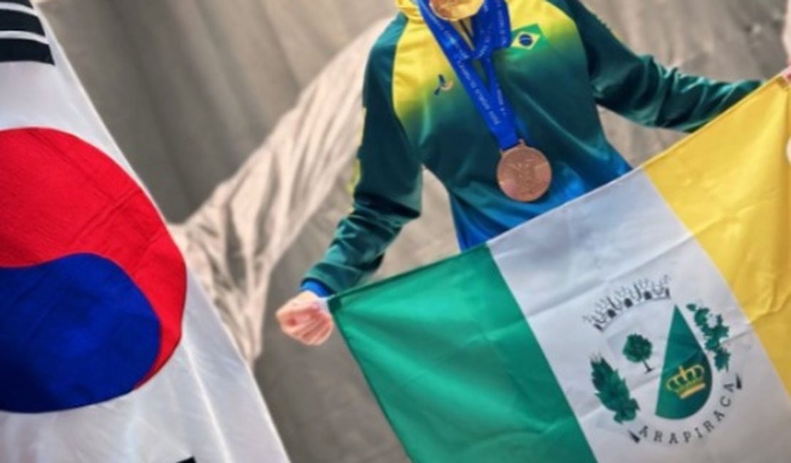 ﻿Atleta arapiraquense conquista dois pódios no '2024 World Olympic Taekwondo Championship', na Coreia do Sul