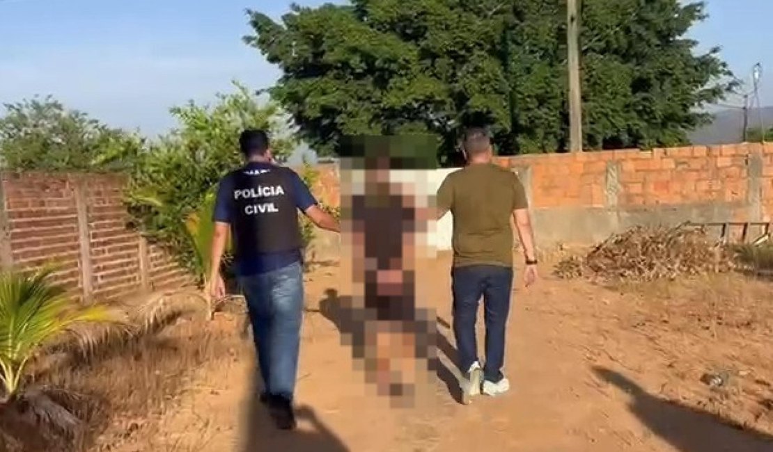 Polícia Civil prende homem por estupro de vulnerável e importunação sexual em Santana do Ipanema