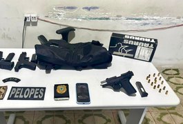 Homem flagrado com pistola finge ser policial civil da PB e é preso em operação conjunta, em Arapiraca