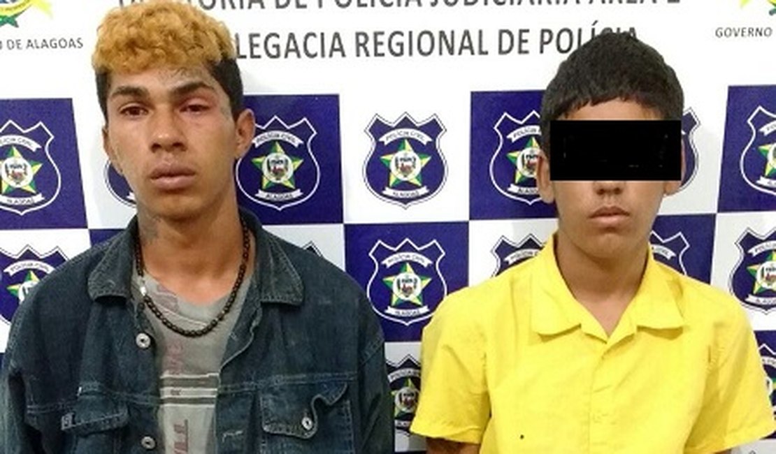PM prende jovem e apreende adolescente com veículo roubado em Arapiraca