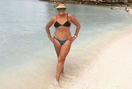 Suzana Vieira chama atenção por corpo enxuto de biquíni: 'Deusa!'