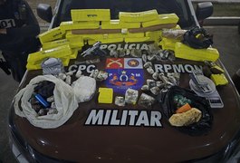 PM registra 16 armas de fogo e quase 80 quilos de drogas apreendidas na última semana em Alagoas